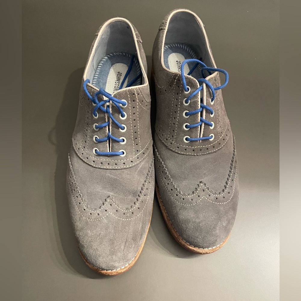 Johnston & Murphy grey suede men’s shoes 9.5